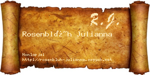 Rosenblüh Julianna névjegykártya